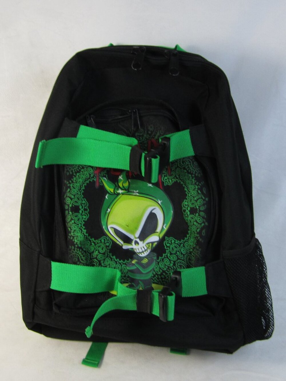 Vintage Blind Green / Black Grim Reaper Skateboard Backpack - Used